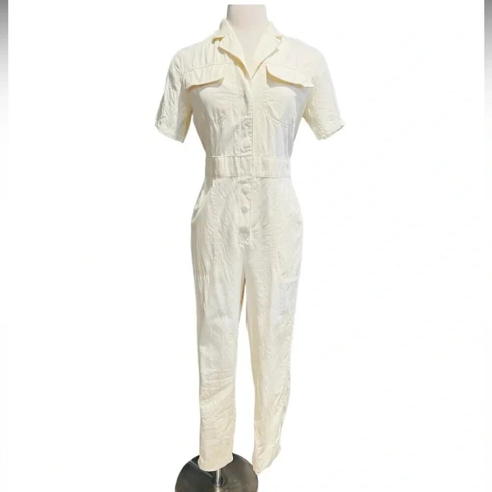 BDG Lizzy Coverall Jumpsuit Ivory Size M - Picture 14 of 14